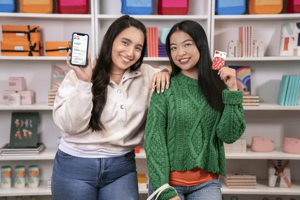 a couple of women posing for a picture