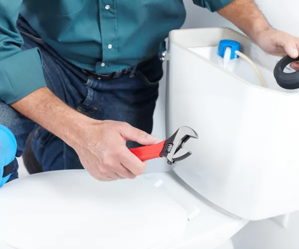 Upgraded Plumbing With A New Toilet Installation