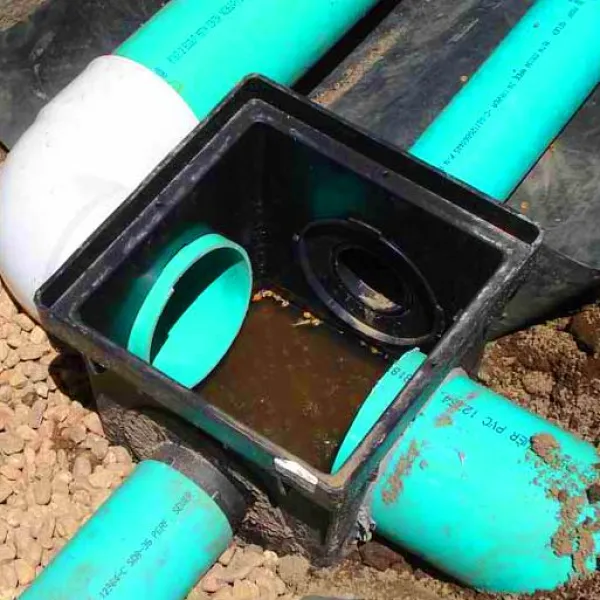 a close up of a a drainage system