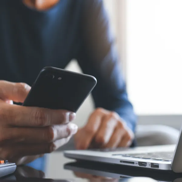 a person holding a phone