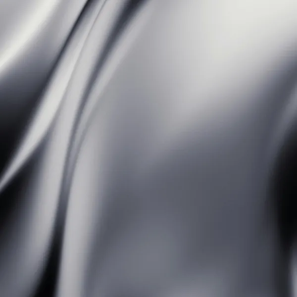 Smooth silver metallic surface with flowing curves and reflective light gradients