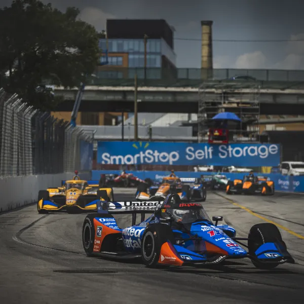 race car on track