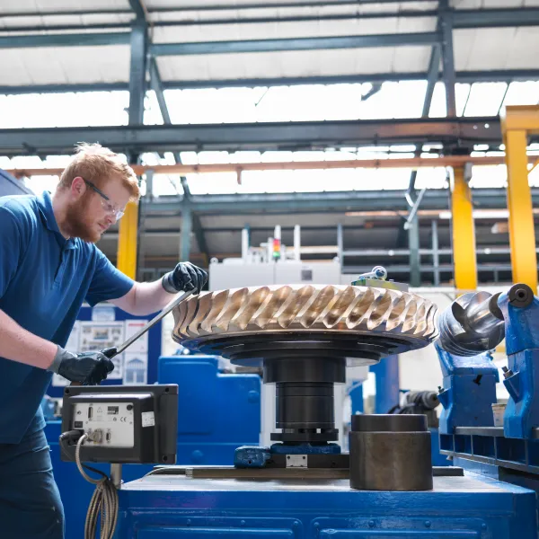 a man working on a machine