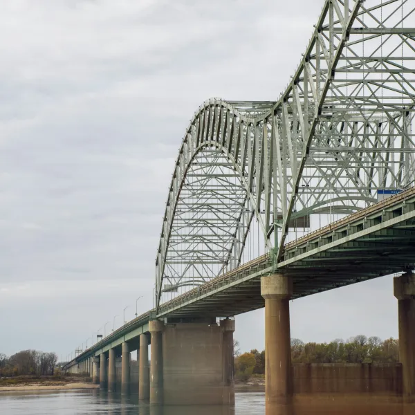 a bridge over water