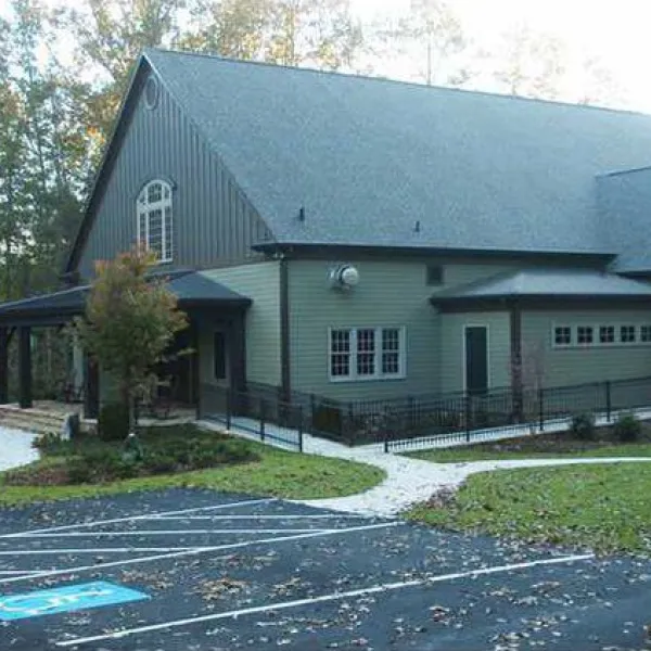 a house with a parking lot