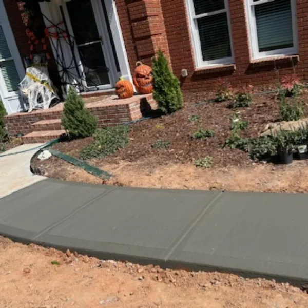 a small garden in front of a house