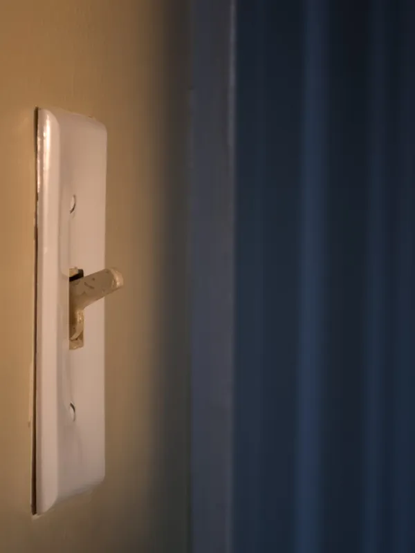 a man standing in front of a door