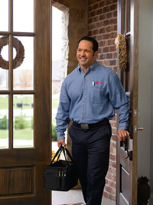 a person in a blue shirt