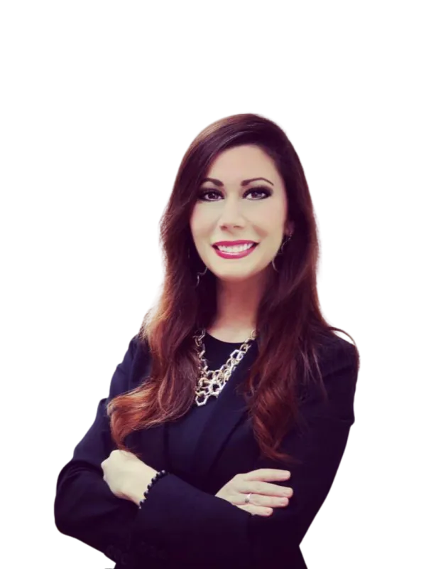 a woman with long hair