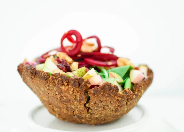 Recipe: Beet & Apple Salad in an Edible Walnut Salad Bowl