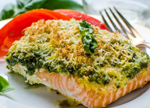 Recipe: Pesto Seafood and Veggies in Foil