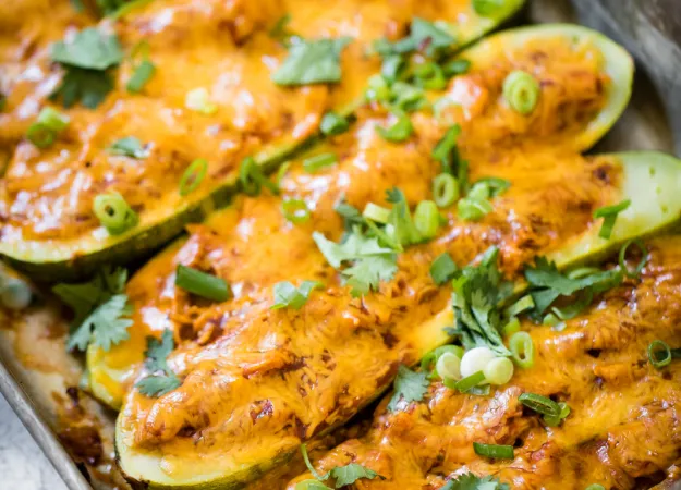 Recipe: BBQ Chicken Pizza Zucchini Boats