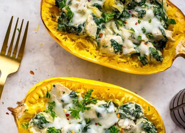 Recipe: Spinach Artichoke Spaghetti Squash