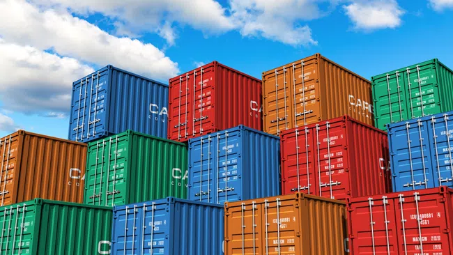 a group of containers stacked together