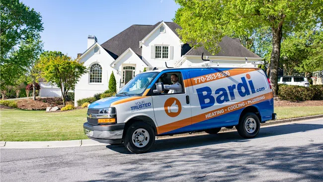 a van with a person in it