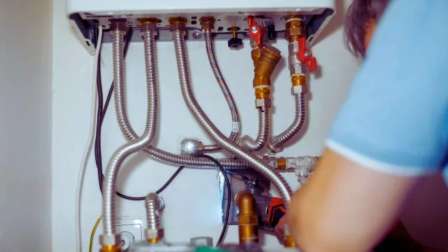 a man and a woman sitting on the floor