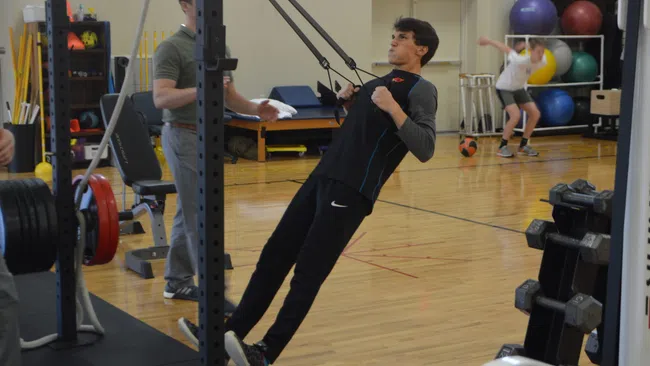 a person in a gym