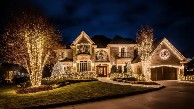 a house with a large front yard