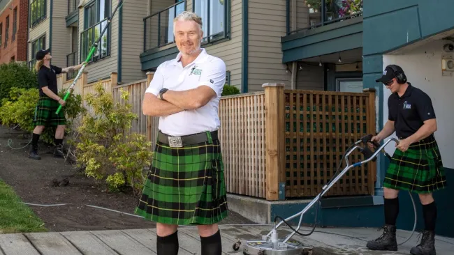 a person in a kilt