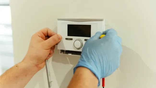 a hand holding a device