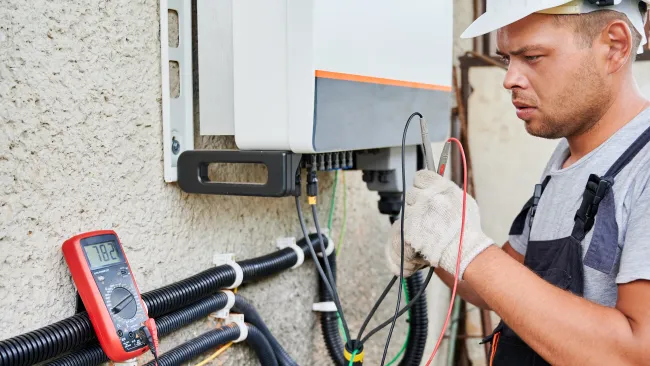 a man working on a machine