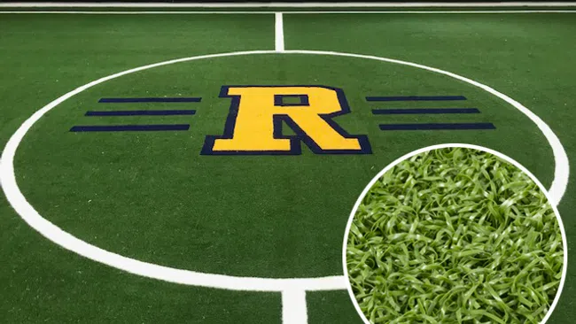a green and white football field