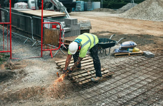 a person working on a construction site