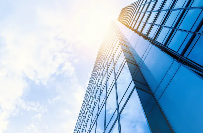 a low angle view of a building