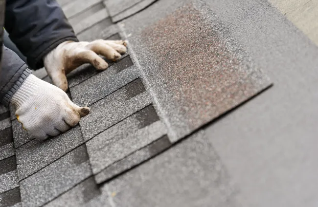 a person walking on a roof