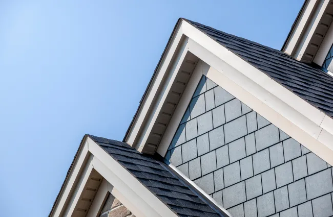 a building with a blue sky