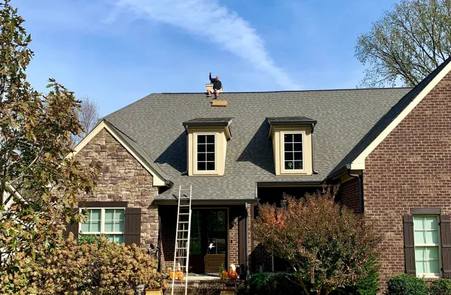 a house with a large yard