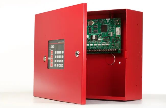 a red computer tower