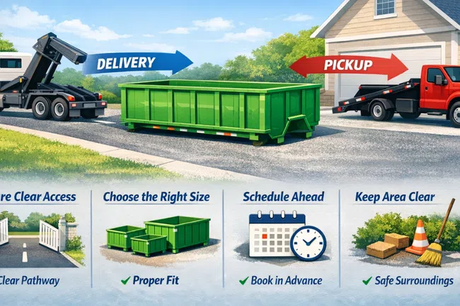 Tips for Smooth Roll-Off Dumpster Delivery and Pickup