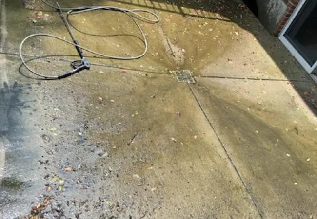 a pair of glasses on a tile floor