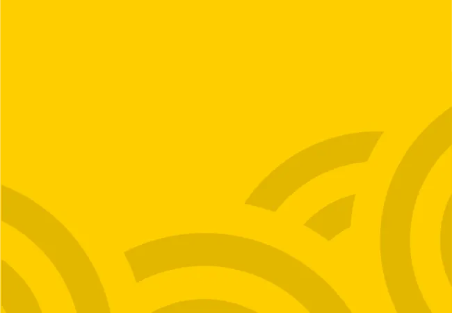 Abstract yellow background with partial circular wave patterns in a darker shade of yellow.