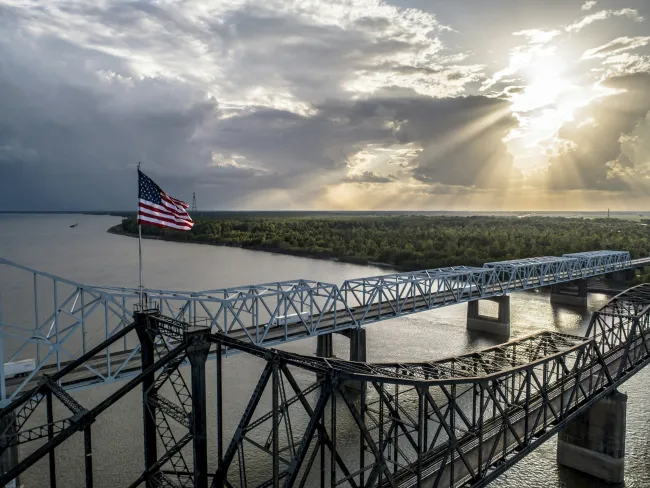 a bridge over a body of water