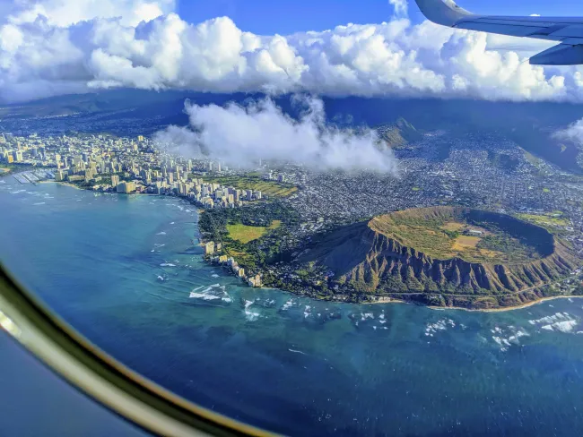 an aerial view of a city