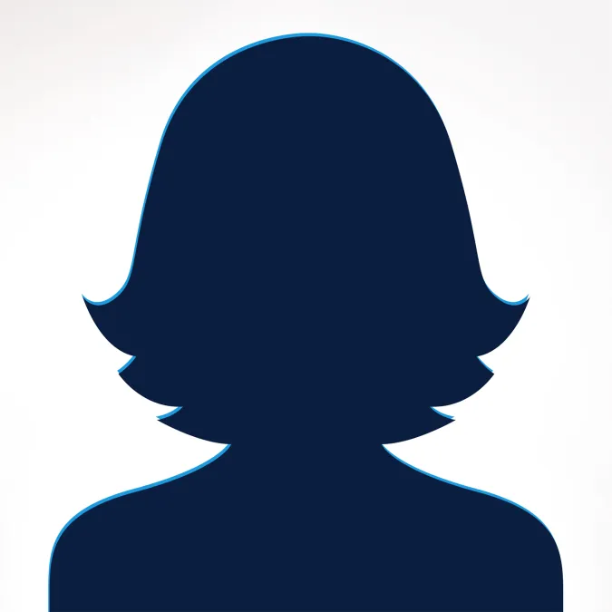 a blue silhouette of a person