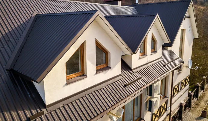 a metal roof
