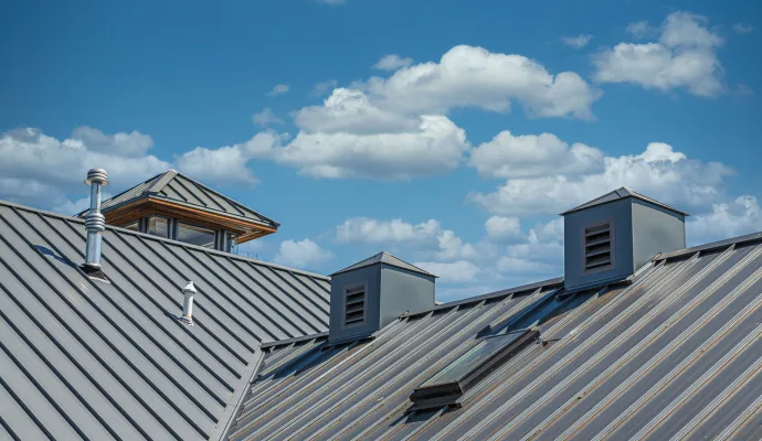 a metal roof