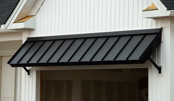 a metal roof