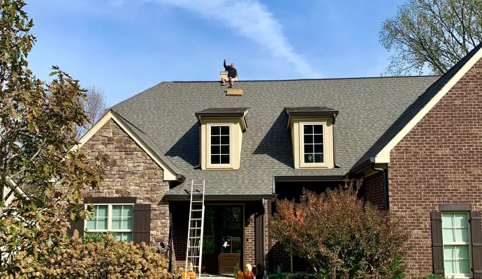 a house with a large yard