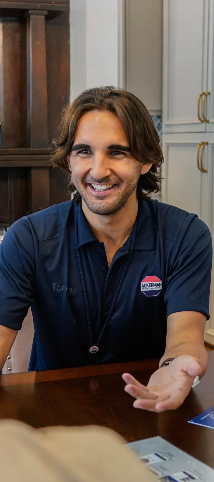 a person sitting at a table