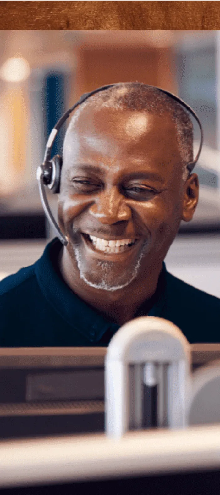 a man wearing headphones