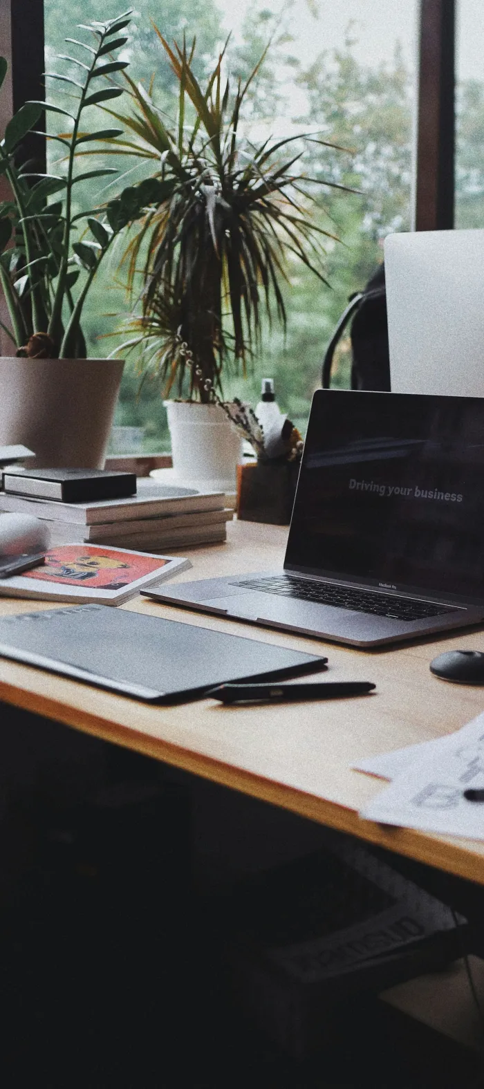 a laptop on a desk