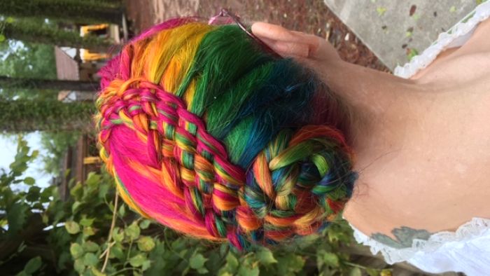 a close up of a person