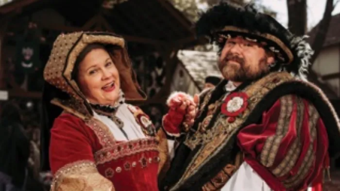 a man and woman in clothing