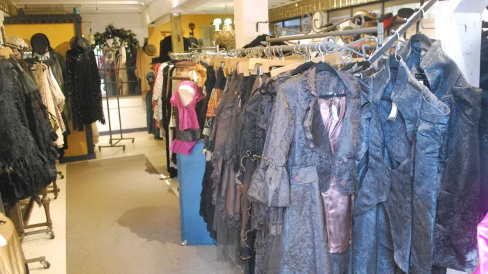a store filled with lots of luggage