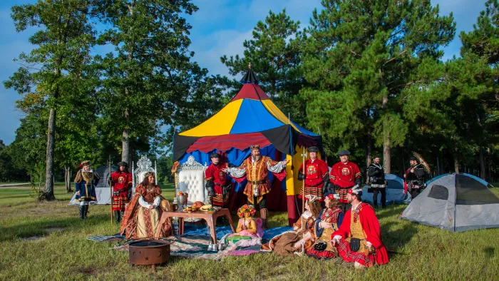 a group of people in clothing