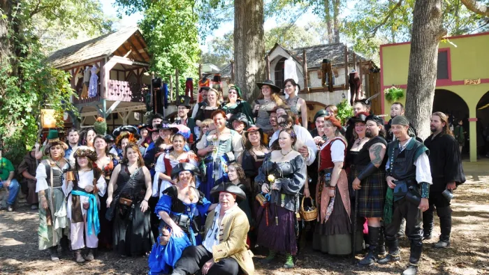 a group of people posing for a photo